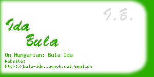 ida bula business card